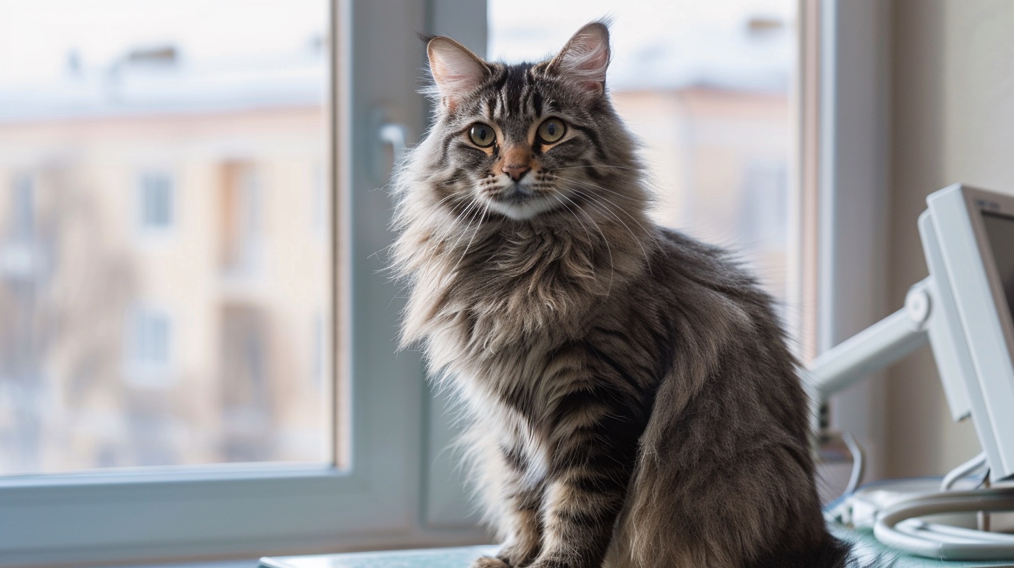 Gatto in ambiente clinico veterinario specialistico